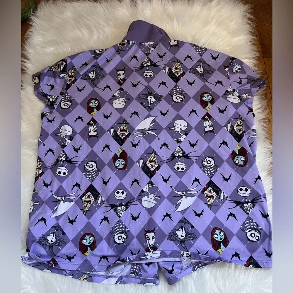 Disney Lavender & Black Nightmare Before Christmas Sleep Top - Picture 3 of 7